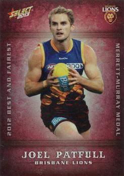 2013 Select AFL Champions - 2012 Best and Fairest #BF2 Joel Patfull Front